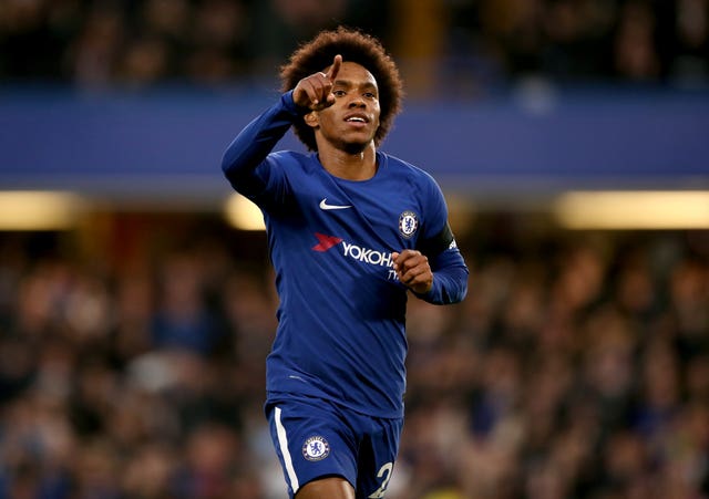 Chelsea’s Willian has reportedly caught the eye of Manchester United (John Walton/PA)
