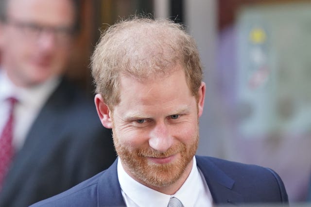 Close up of the Duke of Sussex, he is in a blue suit and the background is blurred