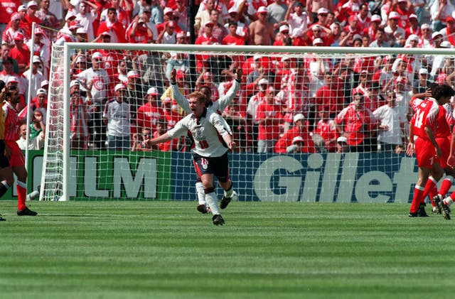 Paul Scholes was on target for England against Tunisia at France '98