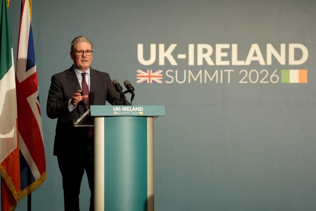 Prime Minister Sir Keir Starmer speaks during a reception at Cork City Hall ahead of the UK-Ireland Summit in Cork