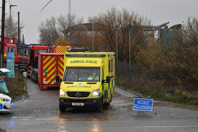 Emergency services were called to the incident on Thursday (Ben Birchall/PA)