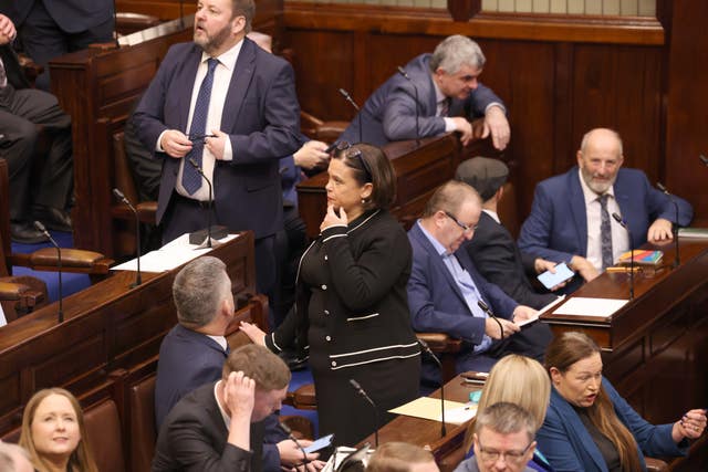 Sinn Fein’s Mary Lou McDonald during the first sitting of the 34th Dail in Dublin