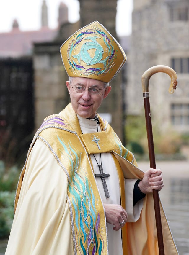 The Archbishop of Canterbury Justin Welby said he was heartened to see more children attending church (Gareth Fuller/PA)