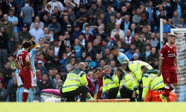 Ederson was carried off on a stretcher after an accidental clash with Sadio Mane in 2017