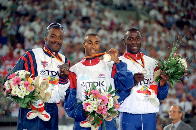Athletics – 1993 World Championships – Stuttgart – Men’s 100m Hurdles – Gottlieb-Daimler Stadium