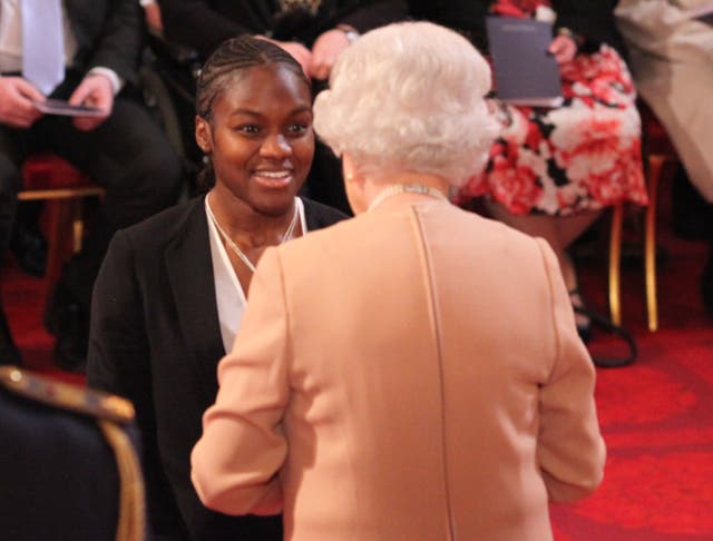Adams received an MBE from the Queen in 2013