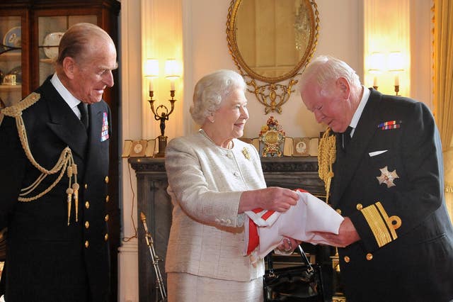 Sir Donald Gosling and the Queen