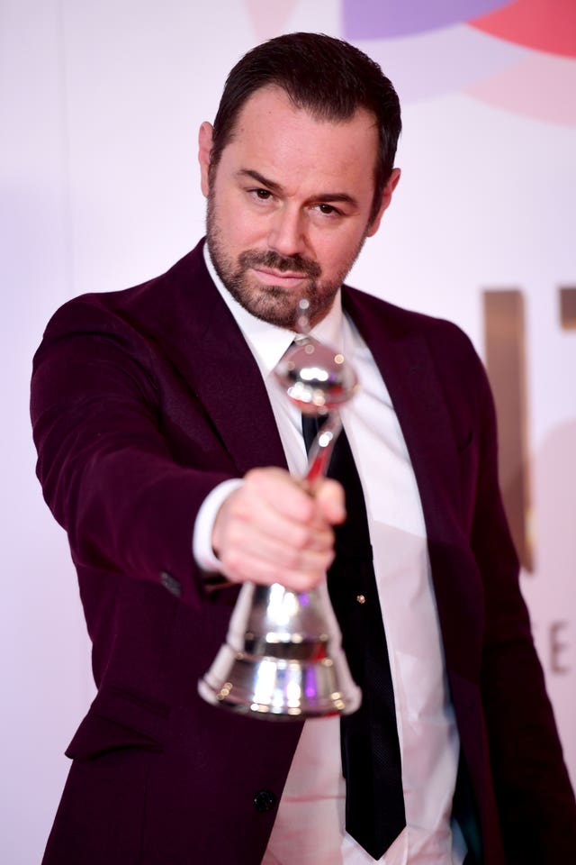 Danny Dyer with the award for best Serial Drama Performance