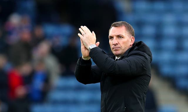 Brendan Rodgers' Leicester beat Fulham 3-1 (Chris Radburn/PA).