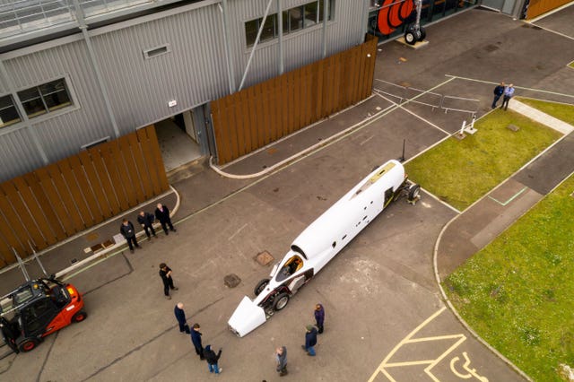 Bloodhound arriving at its new home in Gloucestershire (Grafton LSR/PA)