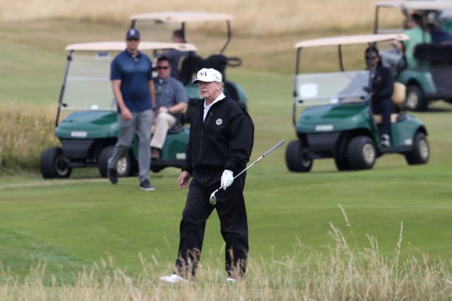 US President Donald Trump on Turnberry golf resort 