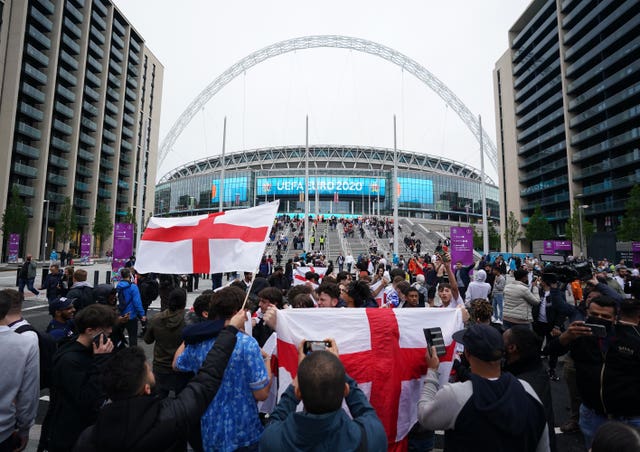 England fans have once again been out in numbers supporting Southgate and his players.