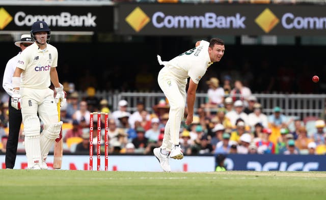 Josh Hazlewood was in some pain in England's second innings.