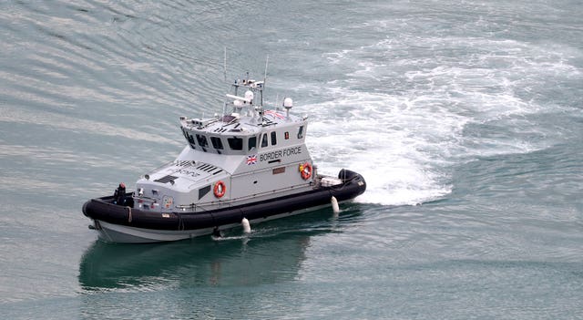 A Border Force patrol boat at the Port of Dover (Gareth Fuller, PA Wire)