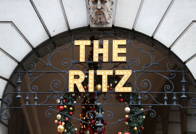 A sign for The Ritz in London (Chris Jackson/PA)