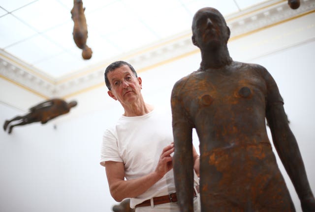 Sculptor Antony Gormley at the Royal Academy