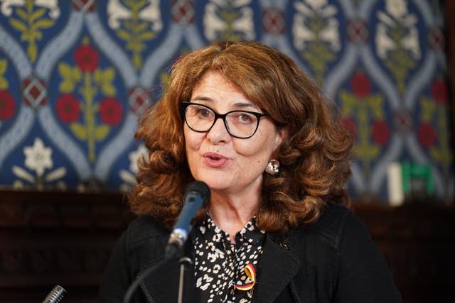 Dame Diana Johnson speaking at a press conference