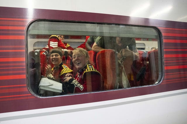 Guards on the train