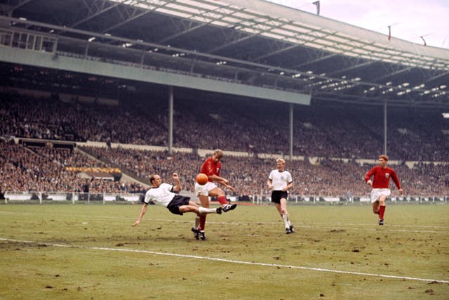 Alan Ball (far right) was only 21 when he helped England win the 1966 World Cup final against West Germany at Wembley. (PA Archive)