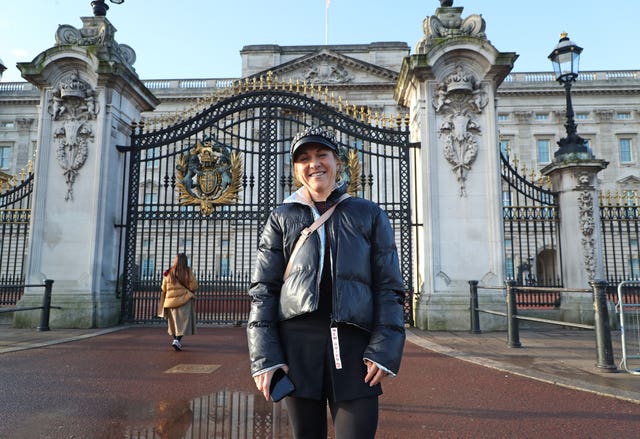Diana Maglieri from Adelaide in Australia was sight seeing outside the palace (Yui Mok/PA)