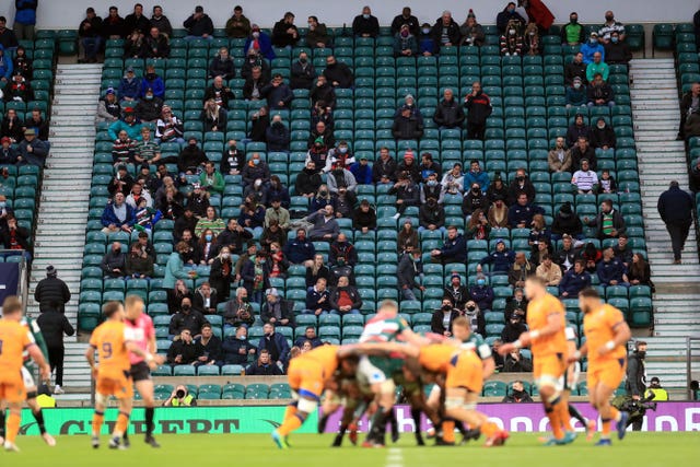 Fans were back at Twickenham for the European Challenge Cup final between Leicester Tigers and Montpellier