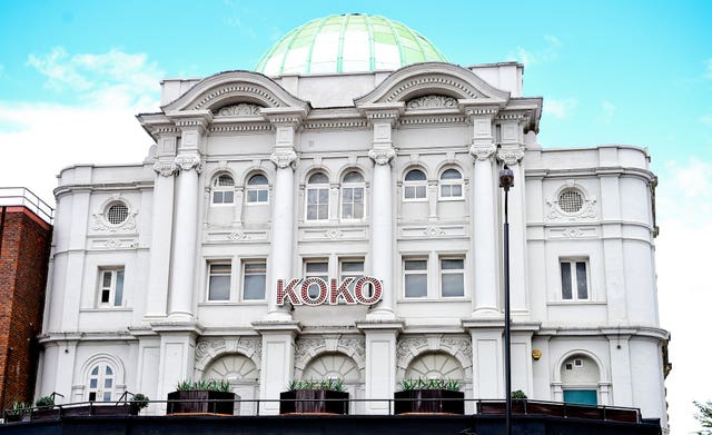 Koko in Camden, north London, was closed for refurbishment (Ian West/PA)