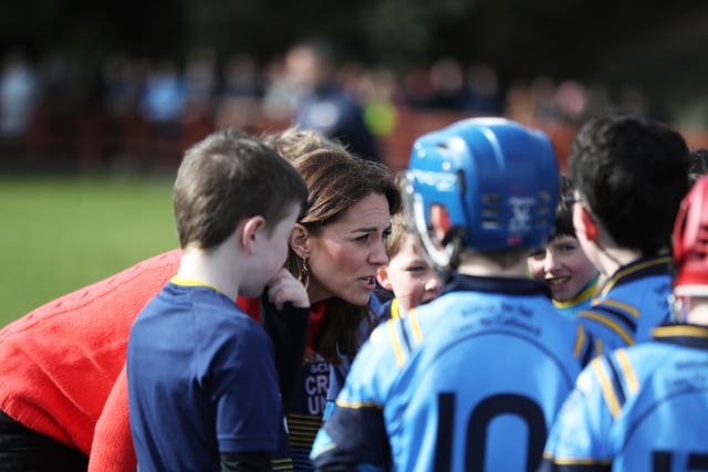 The Duchess of Cambridge with young playersvisit Ireland – Day 3