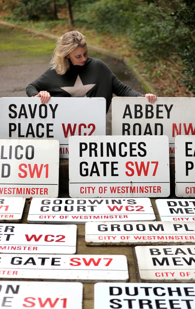 London street signs auction