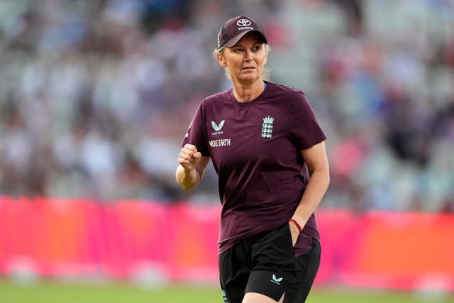 Charlotte Edwards looking to the side