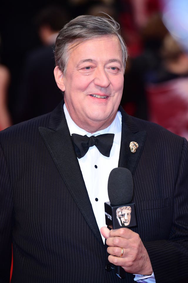 Stephen Fry attending the EE British Academy Film Awards 