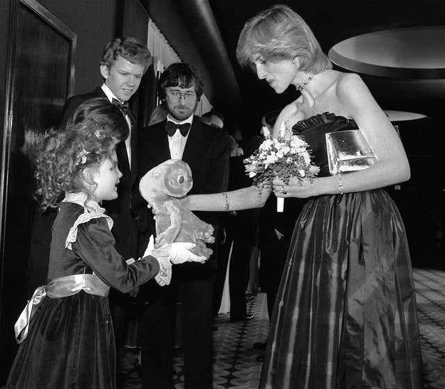 main character, at the Leicester Square premier in 1982