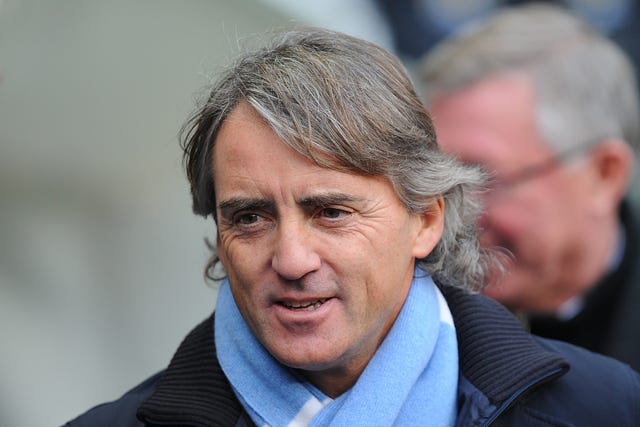 Roberto Mancini ahead of the Manchester derby