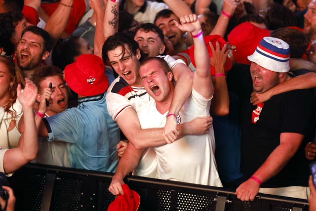 Fans watching England v Netherlands – UEFA Euro 2024