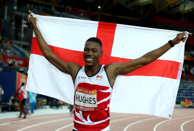 England’s Zharnel Hughes almost completed a lap of honour celebrating winning the 200 metres before learning he had been disqualified 