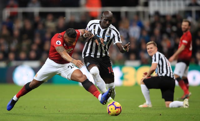 Antonio Valencia playing at Newcastle in January