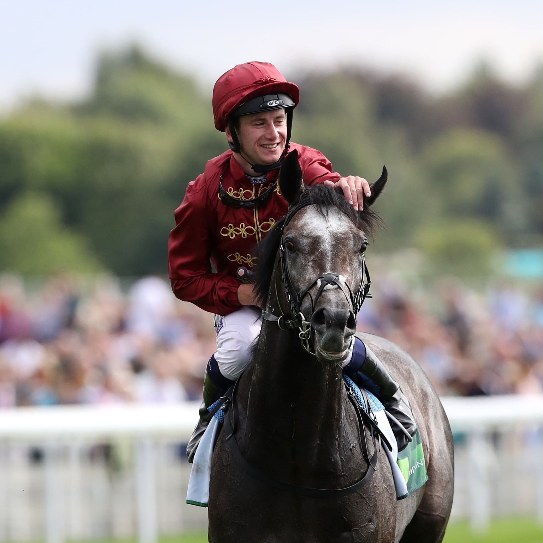 Roaring Lion after winning the Juddmonte International at York