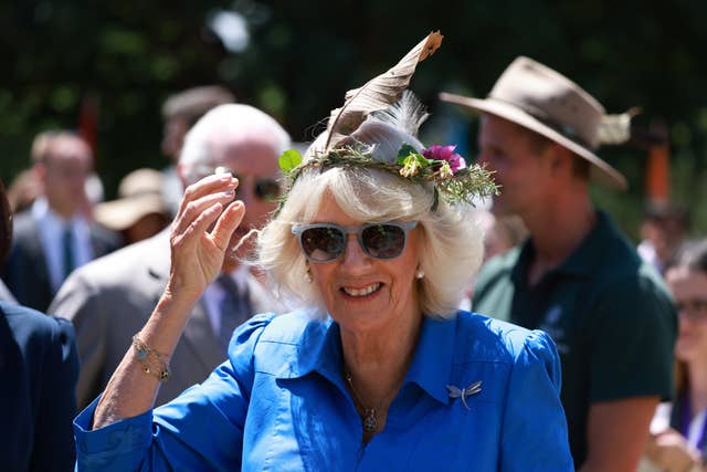 Camilla at a community barbeque