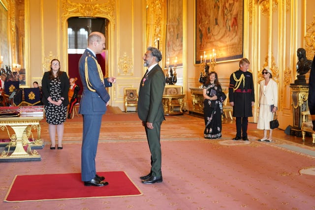 Nitin Ganatra at investiture at Windsor Castle