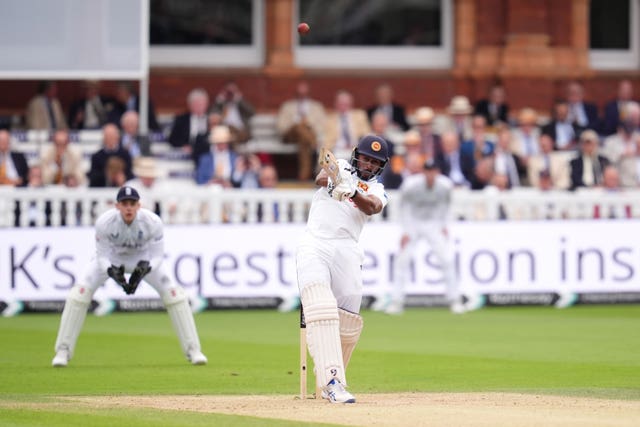 Sri Lanka’s Kamindu Mendis in action at Lord's