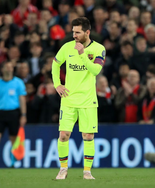 Lionel Messi was for once found wanting at Anfield