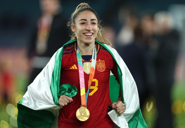 Spain’s Olga Carmona celebrates