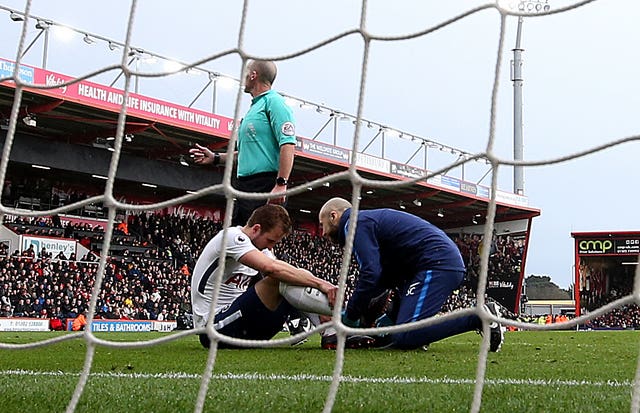 Harry Kane sustained an injury after a clash with Bournemouth goalkeeper Asmir Begovic
