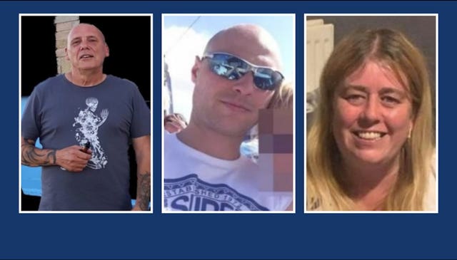 (Left to right) Wayne Birkett, Marcin Gawronski and Sharon Miller, the three pedestrians that Valdo Calocane hit in the centre of Nottingham whilst driving the white van stolen from victim Ian Coates (Nottinghamshire Police/PA)