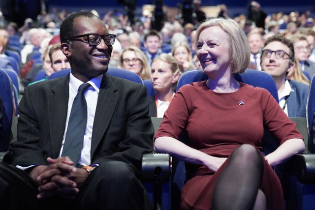 Liz Truss and Kwasi Kwarteng at the Conservative Party conference