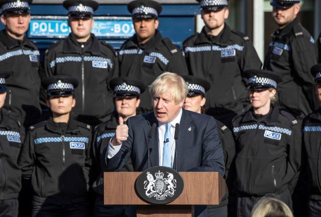 Boris Johnson and police