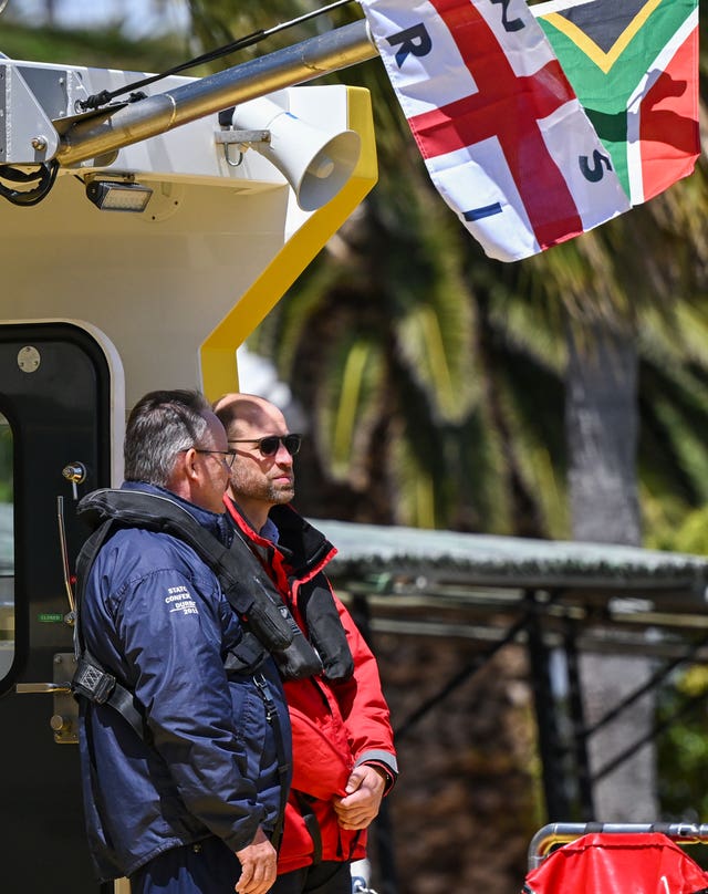 The Prince of Wales during his visit to Simon’s Town Harbour, Cape Town