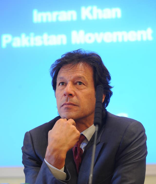 Imran Khan is hoping to become Pakistan's prime minister (Stefan Rousseau/PA)
