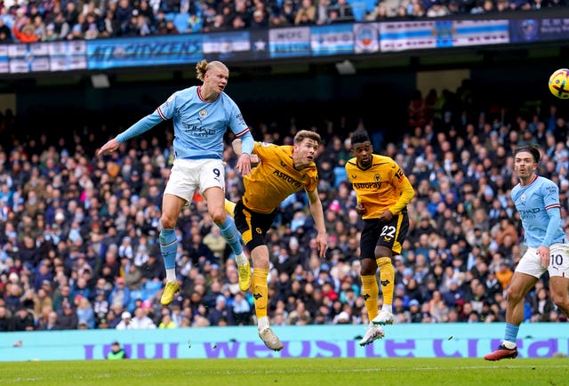 Erling Haaland scores