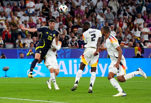 Germany’s Antonio Rudiger scores an own goal