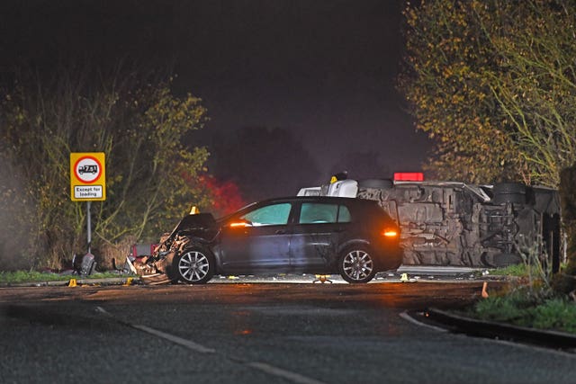 Bluntisham minibus crash